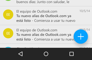 Como enviar un correo desde Outlook Movil