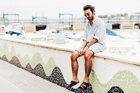 GET_HIGH_BY_THE_BEACH_glamour_narcotico_charlie_cole_vintage_shirt_levis_shorts_Pull&Bear_Sandals_Mouet_Sunglasses_Menswear_Lifestyle_El_Perello (8)