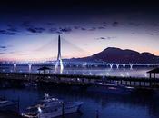 Simulación Construcción Puente Intermodal Danjiang, Zaha Hadid