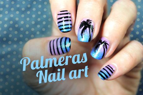 Uñas decoradas con palmeras paso a paso