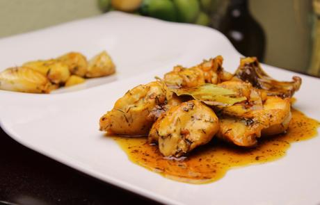 Pollo al ajillo fácil