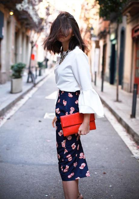 Street Style Falda Estampada