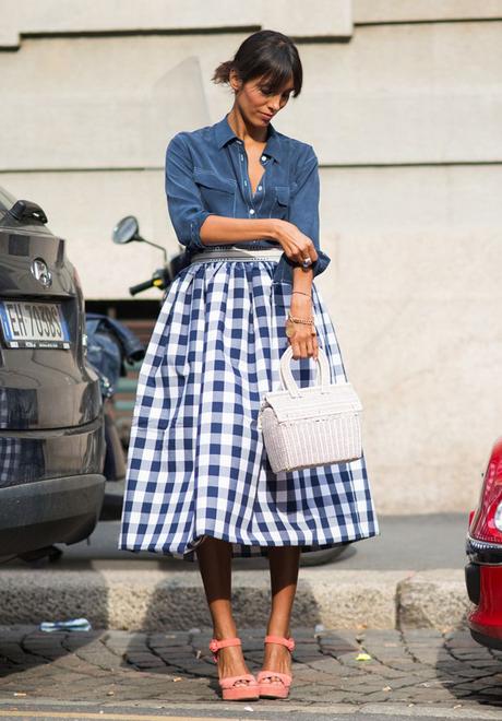 Street Style estampado cuadros