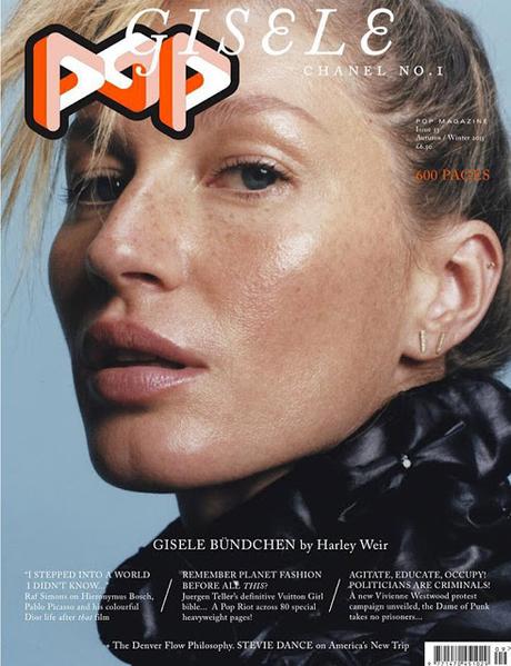 Gisele Bundchen y Sasha Pivovarova aterriza en las portadas de otoño de Pop Magazne