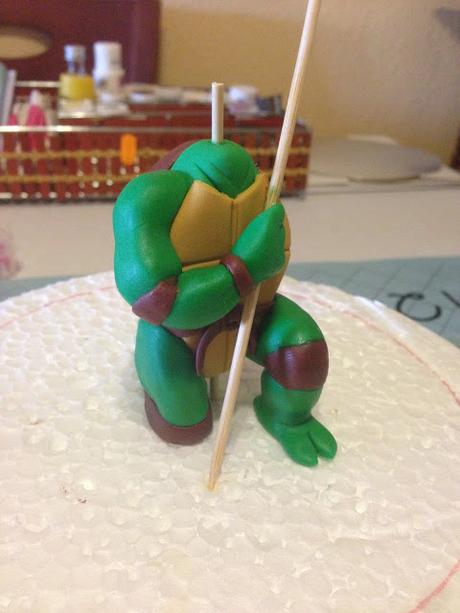 Tarta tortugas ninja con tutorial de modelado Leonardo