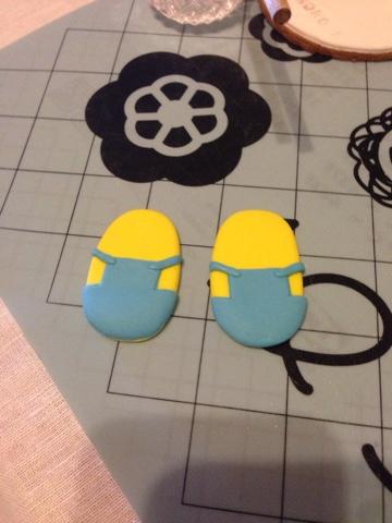 Galletas minions fondant