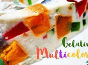 Pastel gelatina multicolor leche condensada
