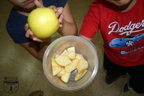 desayuno niños manzanas golden
