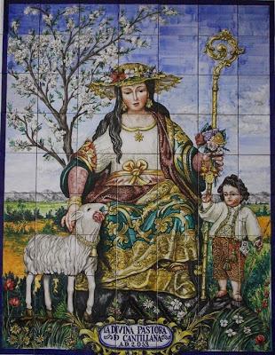 Iconografía de la Pastora de Cantillana: Retablo cerámico en Sevilla