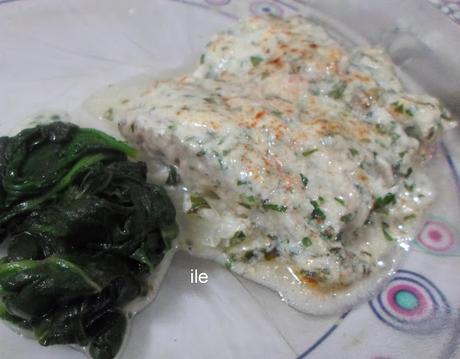 Pescado con pasta de sésamo o tahine