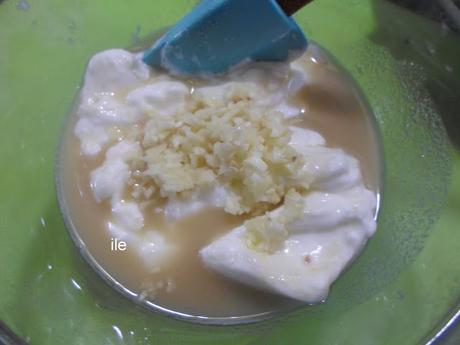 Pescado con pasta de sésamo o tahine