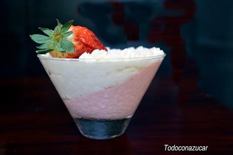 MOUSSE DE NATA Y FRESA