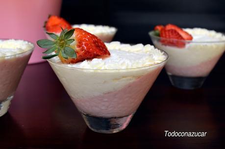 MOUSSE DE NATA Y FRESA
