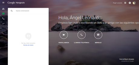 Google Hangouts ya tiene web propia.