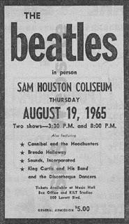 50 años: 19 Ago. 1965 - Sam Houston Coliseum - Houston, Texas