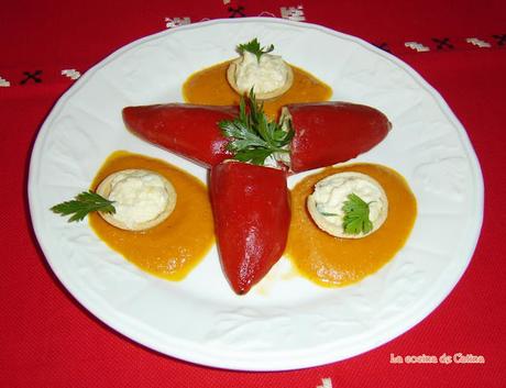 Pimientos del piquillo rellenos de brandada