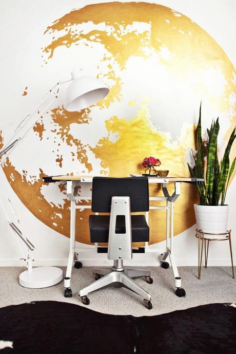 Decorar con taquillas. Una alternativa de almacenaje Vinilo dorado