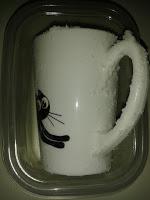 Taza tratada con bicarbonato y agua