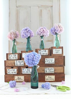 Arreglos Rusticos con Botellas y Botellones
