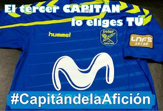 Movistar Inter propone a los aficionados que sean ellos los que elijan al tercer capitán del equipo a través de las Redes Sociales