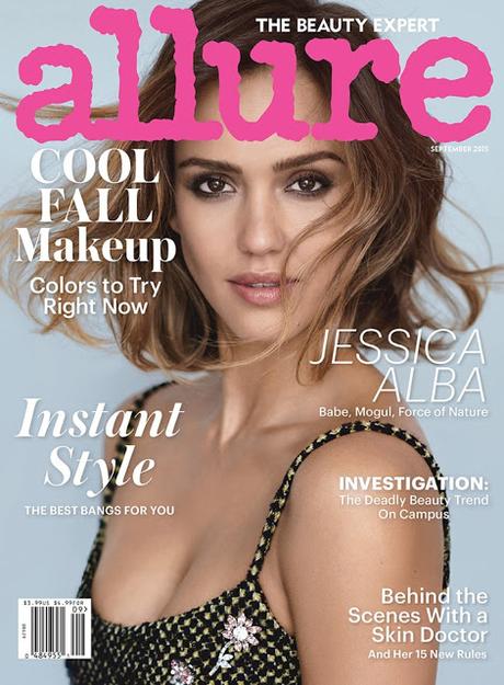 Jessica Alba luce muy glamurosa en la portada de septiembre de Allure
