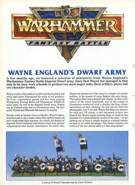 Los enanos de WFB 3ª de Wayne England