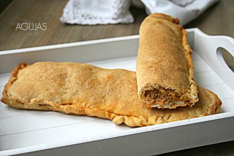 agujas, carne, bonito, masa de empanada