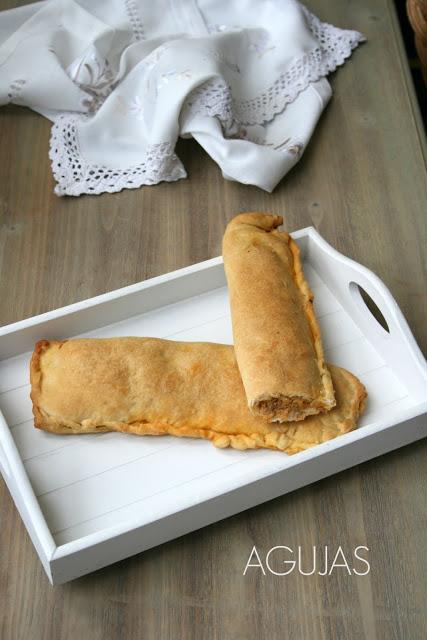 agujas, carne, bonito, masa de empanada