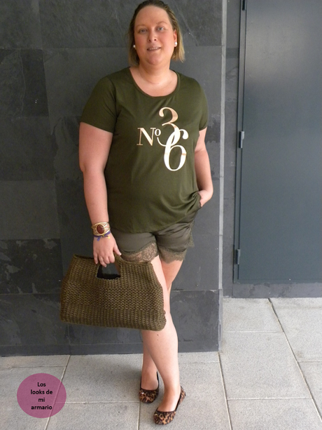  curvy, fashionblogger, look verano, looks, looks color militar, los looks de mi armario, mis looks, mujeres reales, outfit, outfit verano, que ponerte segun tu silueta, short lenceros, tendencia lencera