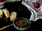 Tapenade tomates secos, aceitunas alcaparras como secar