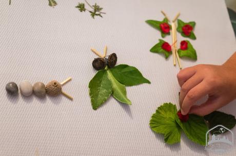 Jugar con elementos de la naturaleza