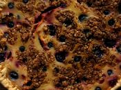 Clafoutis nectarinas arándanos almendras Pastel verano