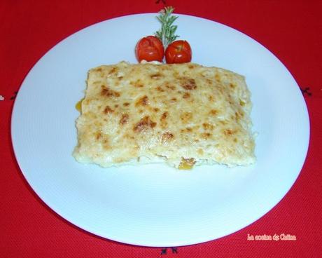 Lasaña de calabaza gratinada