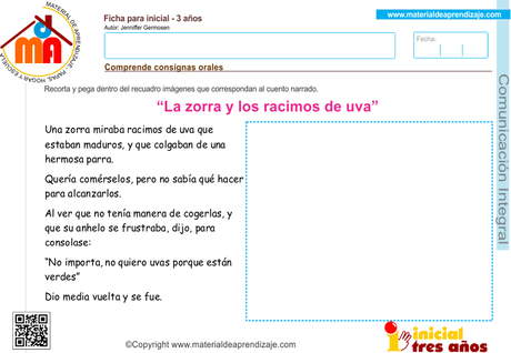 Comprende consignas orales: Comunicación integral 3 años Comprende consignas orales: Comunicación integral 3 años