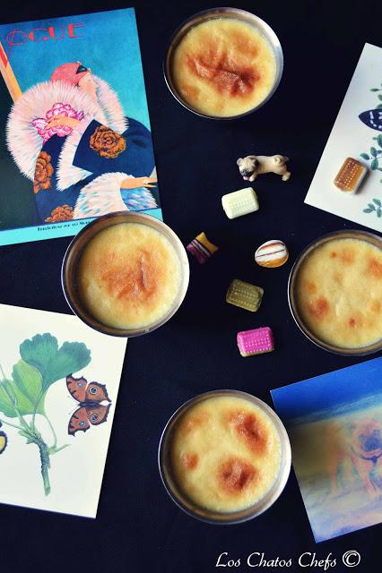 Flan de chocolate blanco y especies