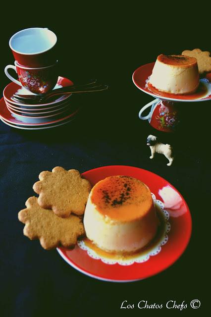 flan de chocolate blanco y especias