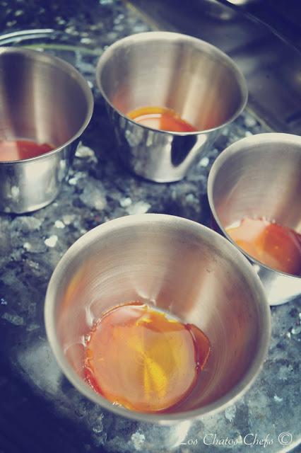 Flan de chocolate blanco y especies