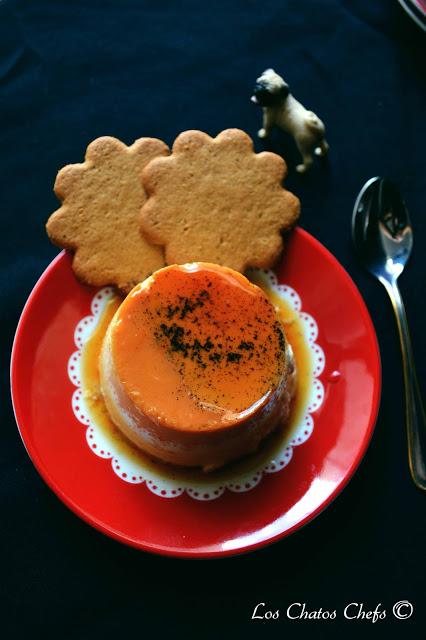 Flan de chocolate blanco y especies