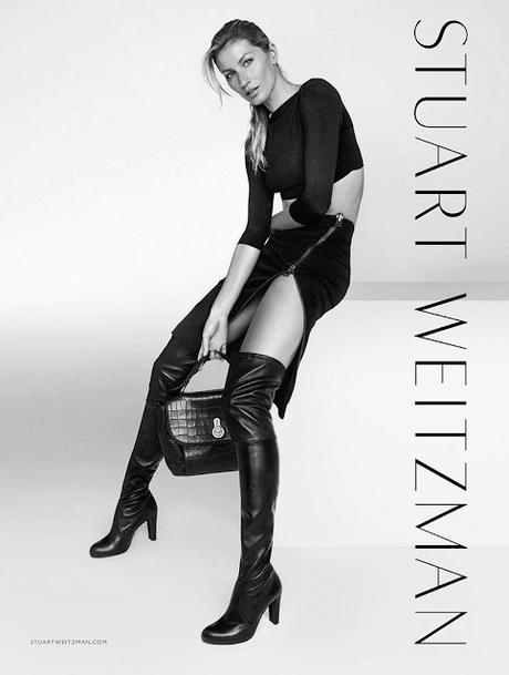 Gisele Bundchen en la nueva campaña de otoño de Stuart Weitzman
