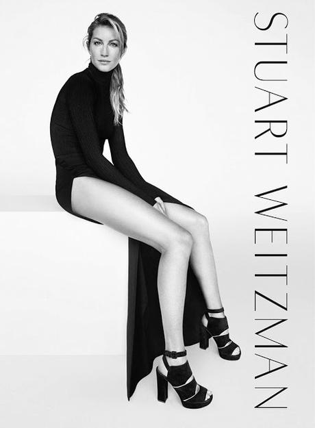 Gisele Bundchen en la nueva campaña de otoño de Stuart Weitzman