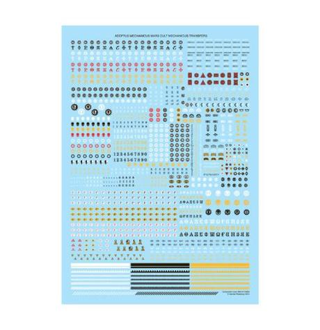 Hoja de calcomanías Cult Mechanicus de Marte