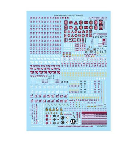 Hoja de calcomanías Adeptus Mechanicus de Metalica