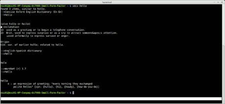 Diccionario Ingles Español Linux
