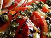 Ensalada Caprese salsa pesto Italiana receta original