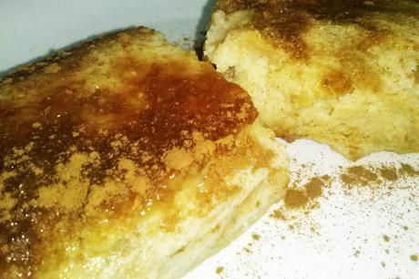 PUDIN DE PAN, GALLETAS Y CARAMELO AL MICROONDAS