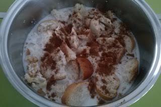 PUDIN DE PAN, GALLETAS Y CARAMELO AL MICROONDAS