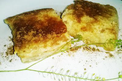 PUDIN DE PAN, GALLETAS Y CARAMELO AL MICROONDAS