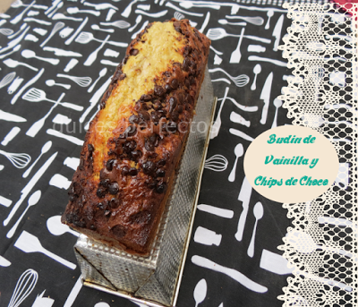 Budin de vainilla y chips de chocolate