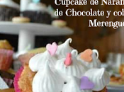 Cupcake Naranja relleno Chocolate Merengue, receta fácil deliciosa!