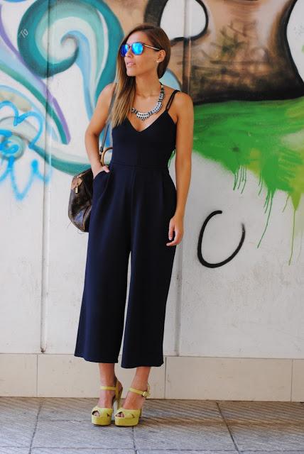 Cropped jumpsuit.